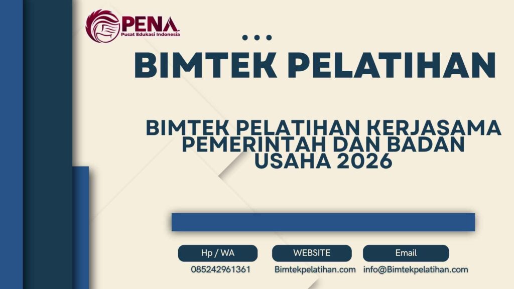 Bimtek Pelatihan Kerjasama Pemerintah dan Badan Usaha 2026