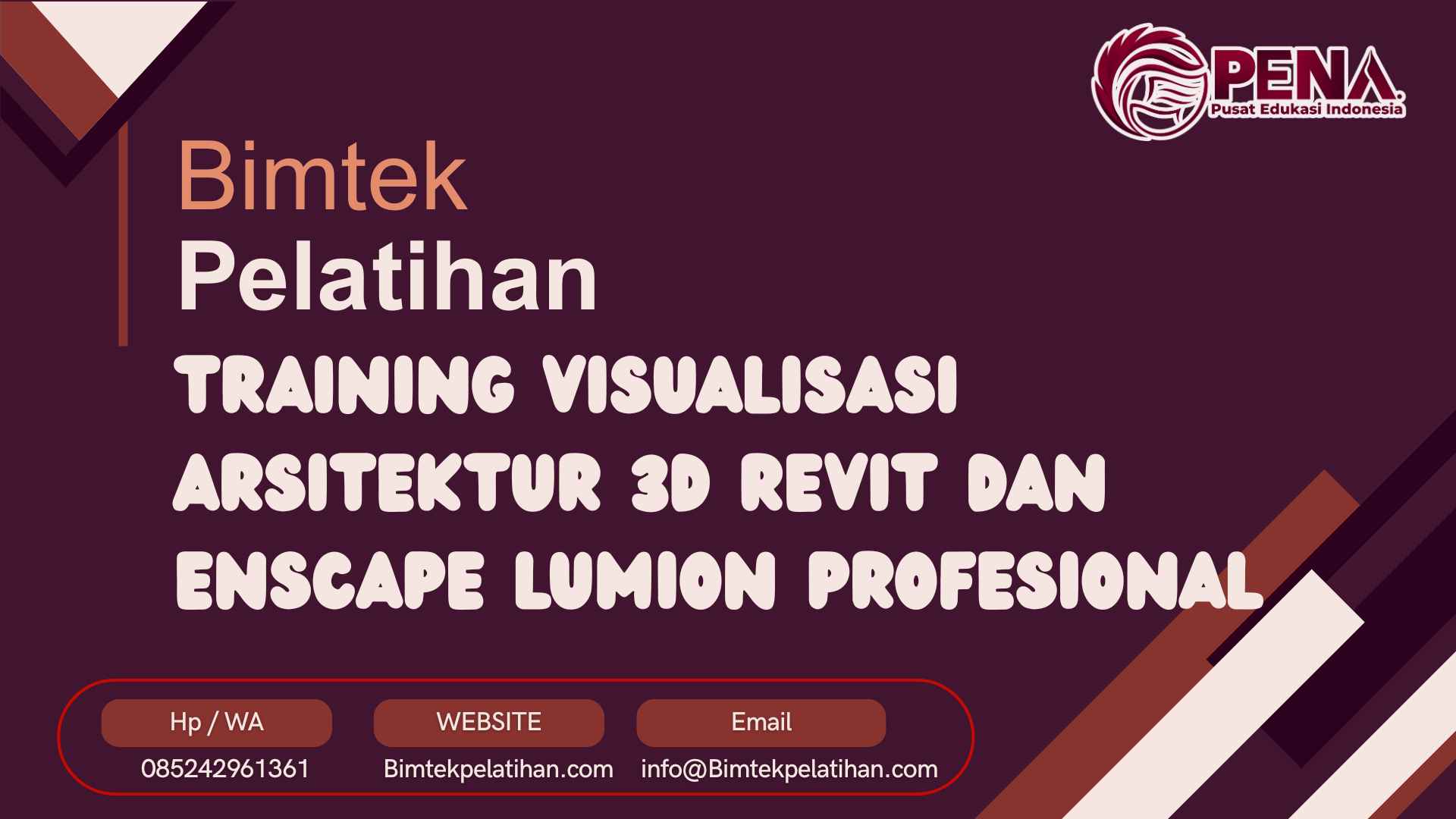 Bimtek Training Visualisasi Arsitektur 3D Revit dan Enscape Lumion