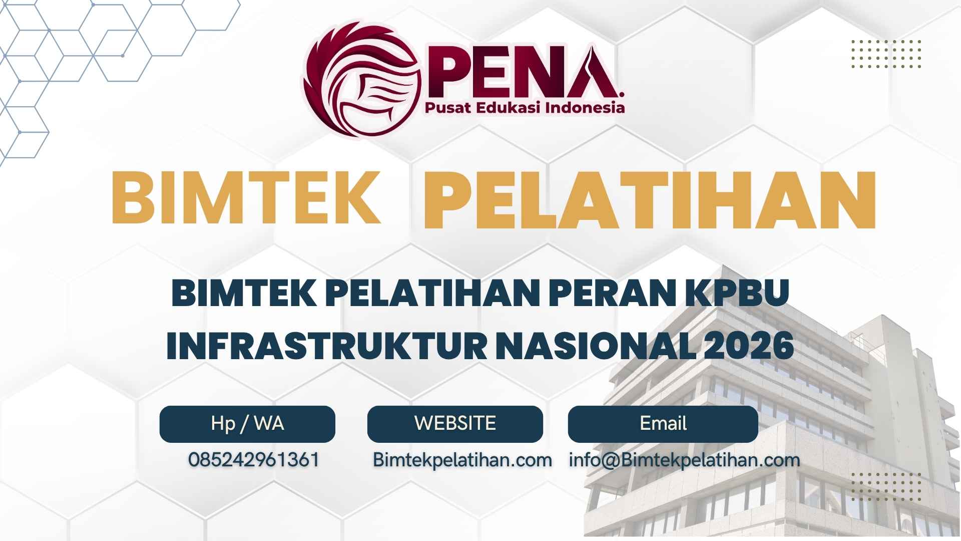 Bimtek Pelatihan Peran KPBU Infrastruktur Nasional 2026