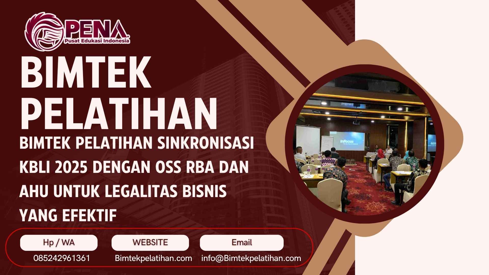 Bimtek Pelatihan Sinkronisasi KBLI 2025 dengan OSS RBA dan AHU untuk Legalitas Bisnis yang Efektif Terbaru