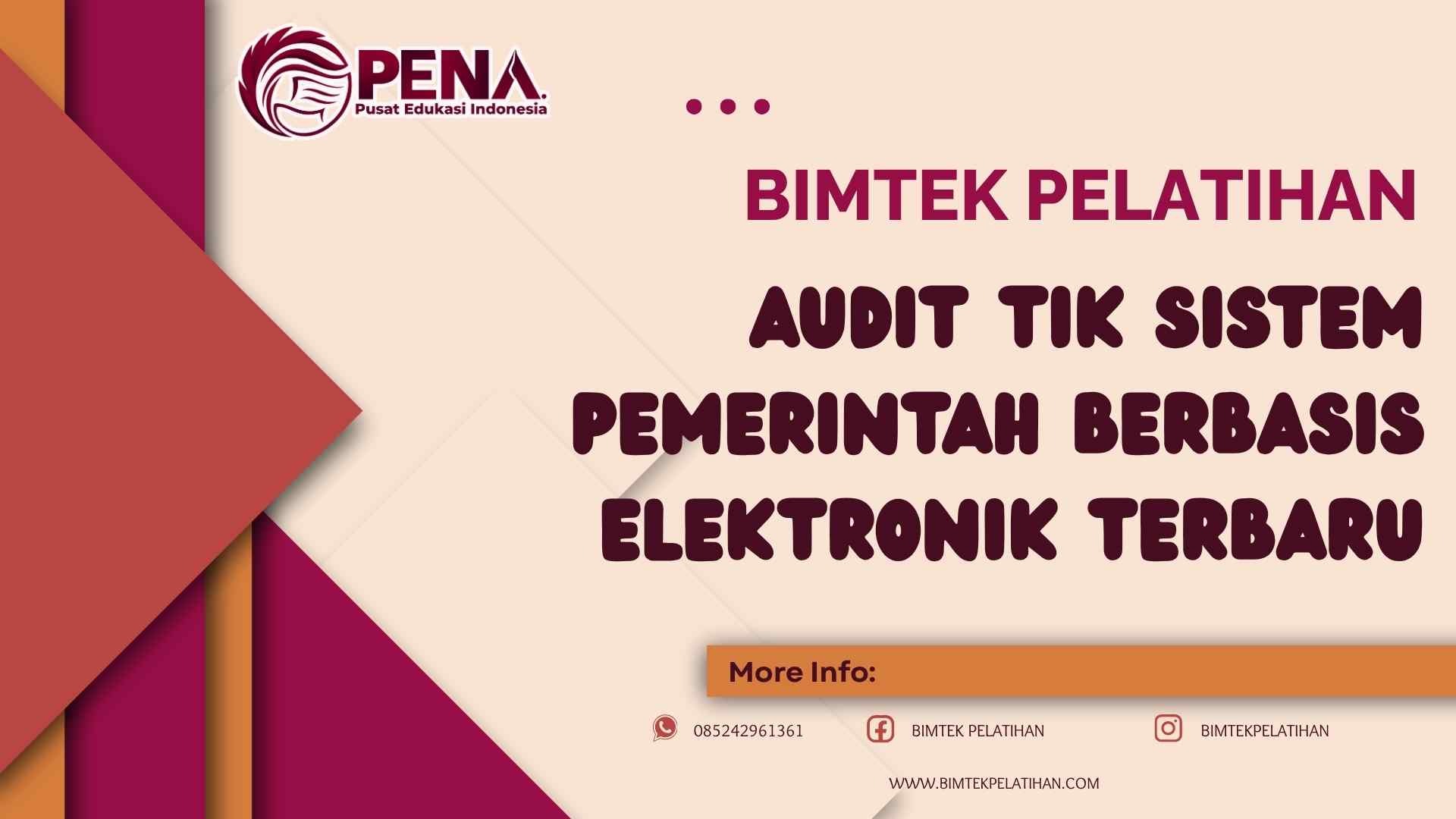 Bimtek Pelatihan Audit TIK SIstem Pemerintah Berbasis Elektronik Terbaru