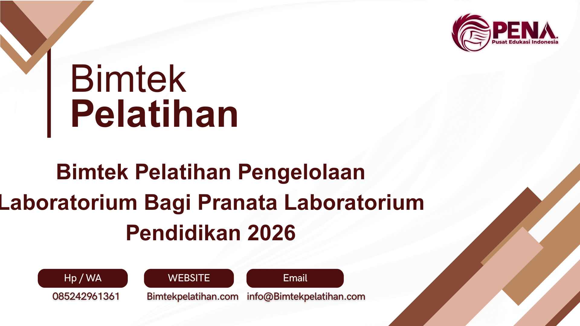 Bimtek Pelatihan Pengelolaan Laboratorium Bagi Pranata Laboratorium Pendidikan 2026