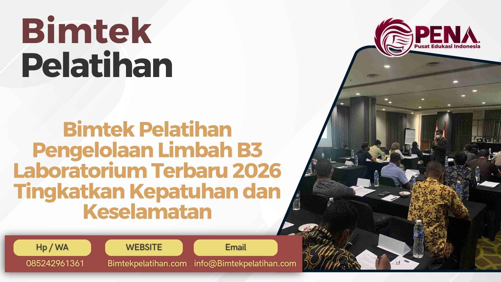 Bimtek Pelatihan Pengelolaan Limbah B3 Laboratorium Terbaru 2026 Tingkatkan Kepatuhan dan Keselamatan