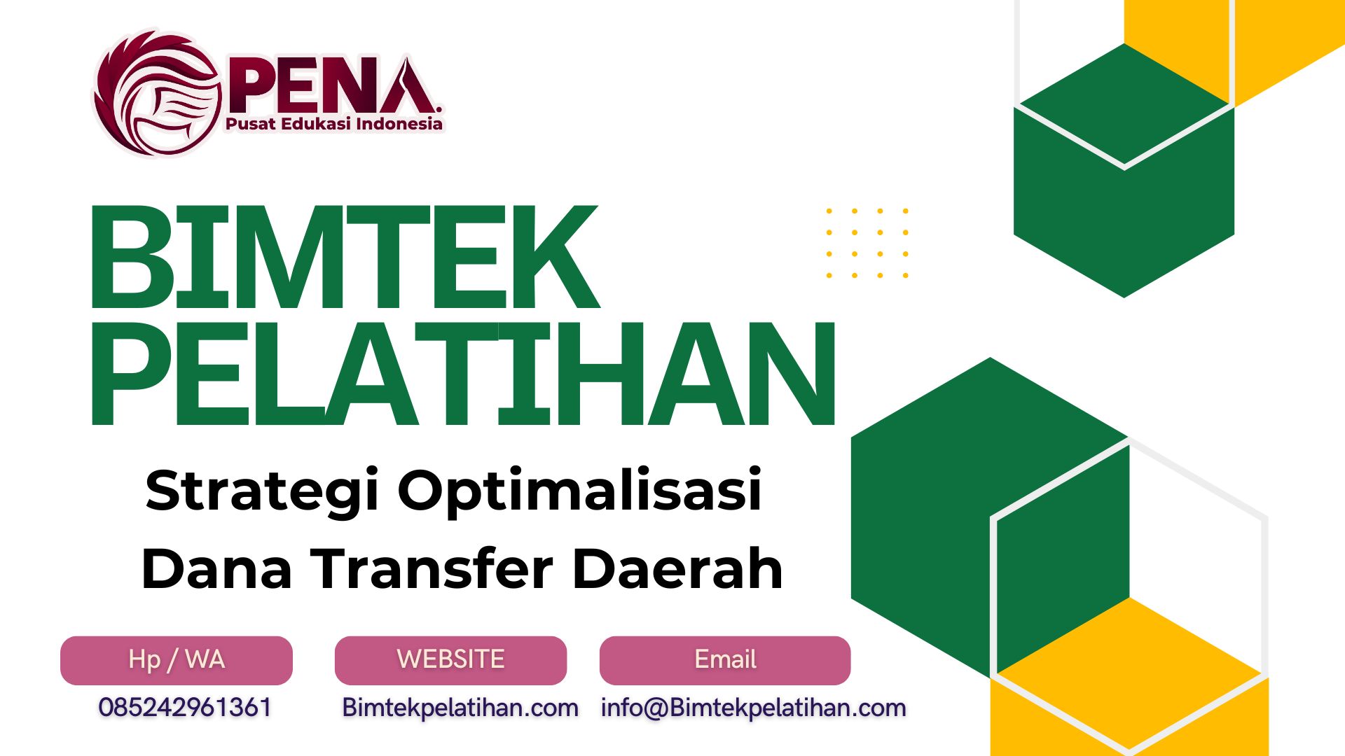Bimtek Pelatihan Strategi Optimalisasi Dana Transfer Daerah Regulasi Terbaru 2026 untuk Tata Kelola yang Lebih Efektif