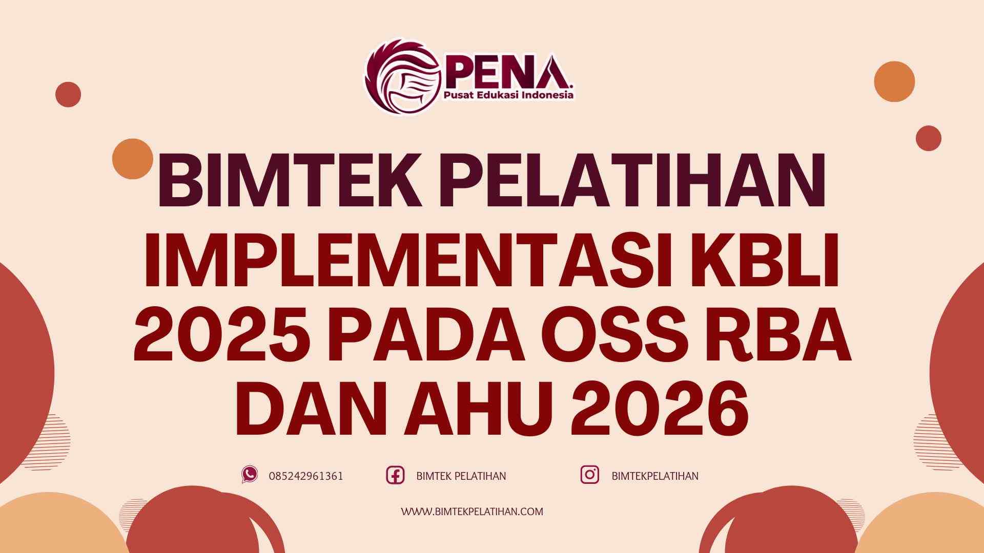 Bimtek Pelatihan Implementasi KBLI 2025 pada OSS RBA dan AHU 2026 Terbaru